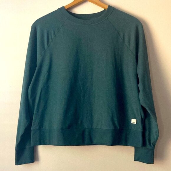 Vuori Long-Sleeve Halo Crew green heather size medium - Picture 1 of 4